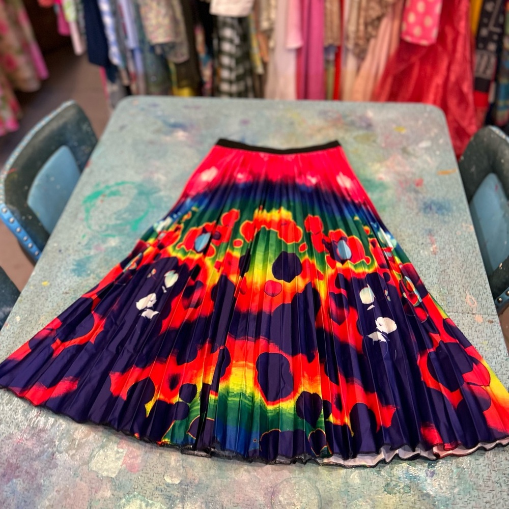 Acid Drop Pleated Skirt